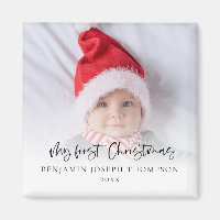 Mon premier script photo de Noël Nom bébé Année