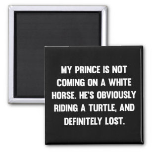 Aimant Mon prince ne vient pas sur un cheval blanc..  drô