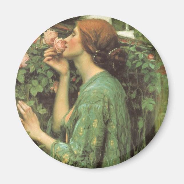 Aimant Mon Rose doux, ou Âme du Rose par Waterhouse (Devant)