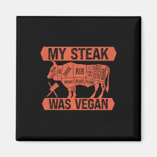 Aimant Mon Steak Était Vegan Drôle Viande Manger Steak Lo