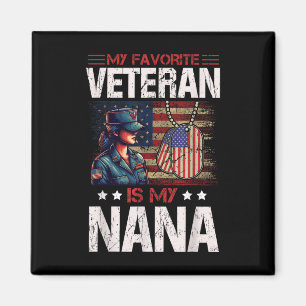 Aimant Mon Vétérinaire Préféré Est Mon Nana Usa Drapeau V