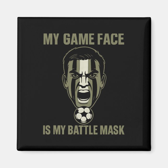 Aimant Mon visage de jeu est mon masque Byttle camouflage (Devant)