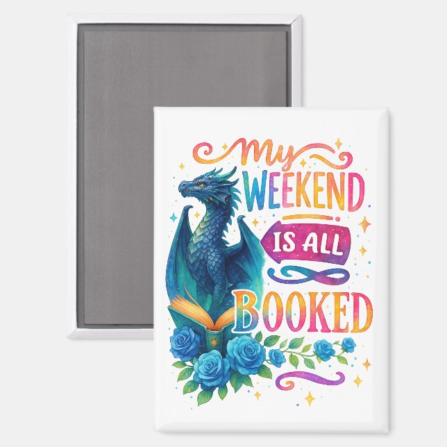 Aimant Mon Week-End Est Réservé (Recto/Verso)