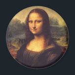 Aimant Mona Lisa<br><div class="desc">Voici la "Mona Lisa",  peinte par Léonard de Vinci en 1505. Il est de 30 x 21 pouces et est peint en huiles sur un morceau de bois de peuplier. Vous pouvez le voir ici ou au Louvre à Paris,  France.</div>