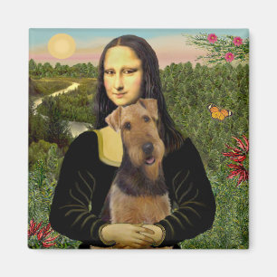Aimant Mona Lisa - Airedale Terrier (#1)