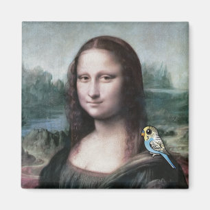 Aimant Mona Lisa et perruches