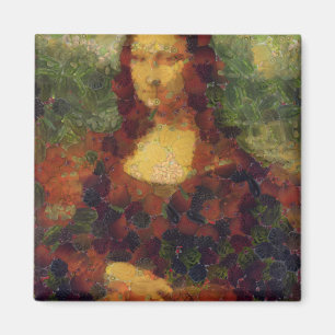 Aimant Mona Lisa Lettuce Fine Art Vegan Spoof