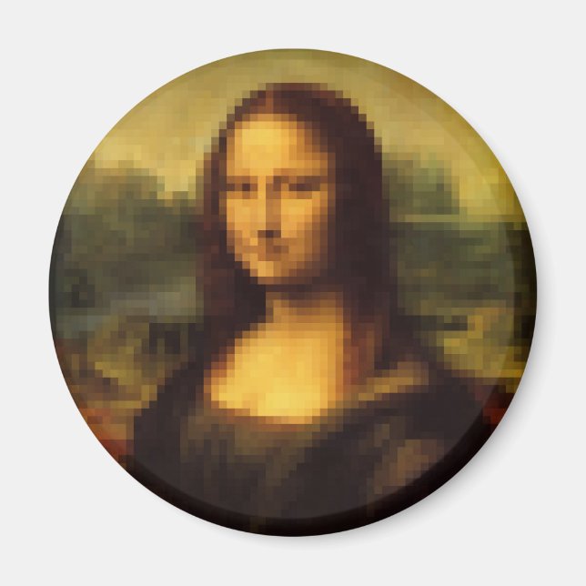 Aimant Mona Lisa Pixellée (Devant)