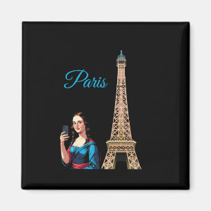 AIMANT MONA LISA PRENANT UN SELFIE SURREALISTE PARIS 