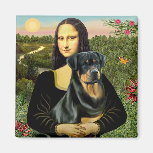 Aimant Mona Lisa - Rottweiler (#3) (Devant)