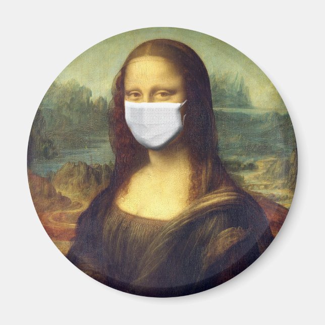 Aimant Mona Lisa Via Corona Virus (Devant)