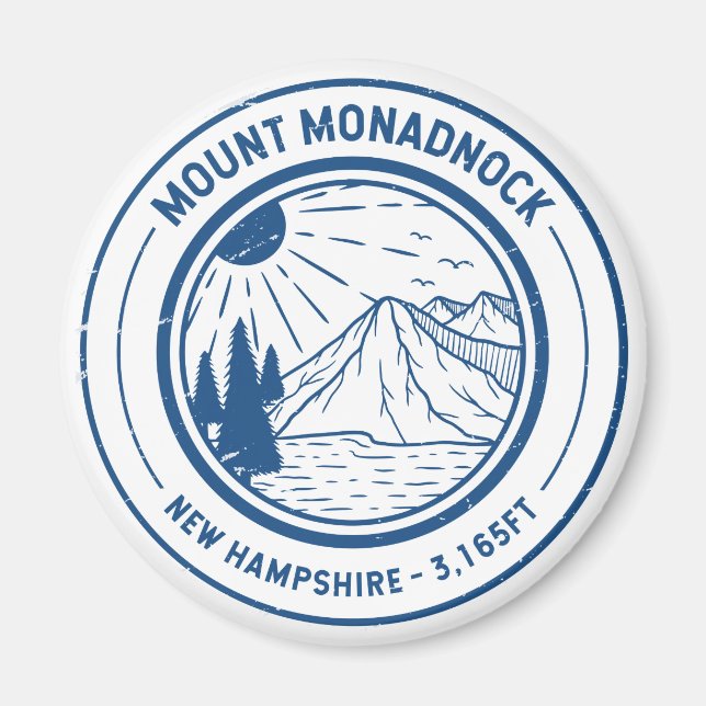 Aimant Monadnock New Hampshire Randonnée Ski Travel (Devant)