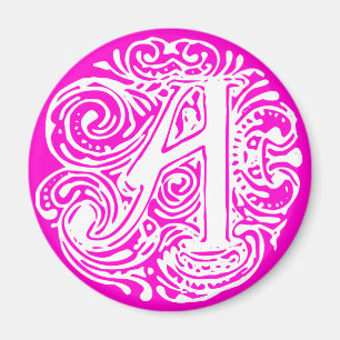 Aimant Monarchia White Letter "A"