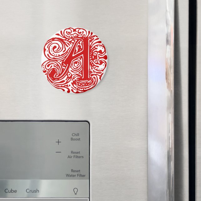 Aimant Monarchie Rouge "A" (In situ (réfrigérateur))