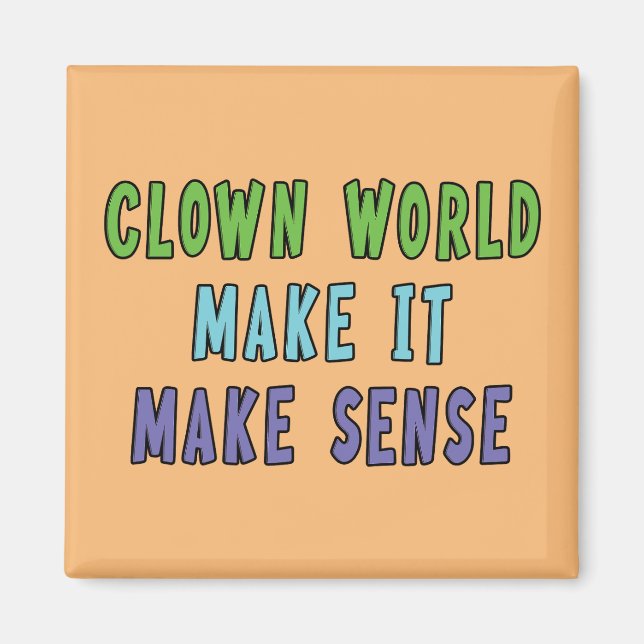 Aimant Monde de Clowns  (Devant)