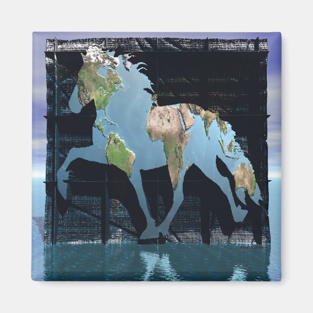 Aimant Monde de l'islandais (Devant)