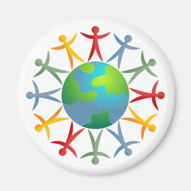 Aimant Monde diversifié (Devant)