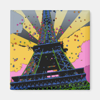 Aimant Monde psychédélique : Tour Eiffel, Paris France A1
