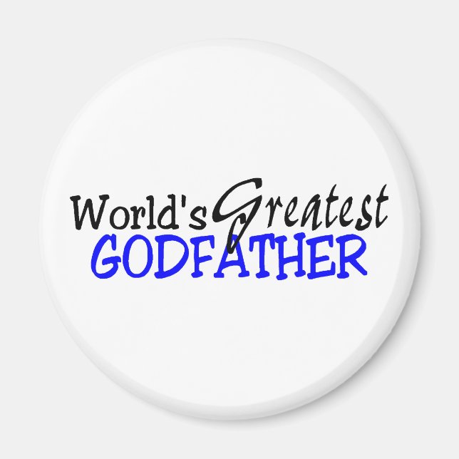 Aimant Mondes plus grand parrain bleu noir (Devant)