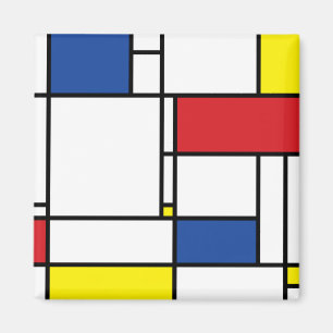 Aimant Mondrial Minimaliste Géométrique De Stijl Art Mode