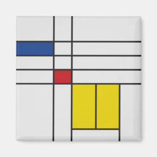 Aimant Mondrian II minimaliste De Stijl