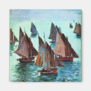 Aimant Monet - Bateaux de pêche, Mer de Calme, oeuvres d'