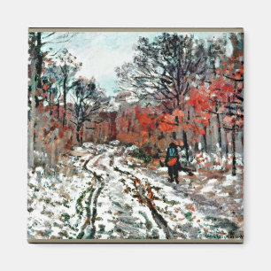 Aimant Monet - Chemin à travers la forêt, Effet neige