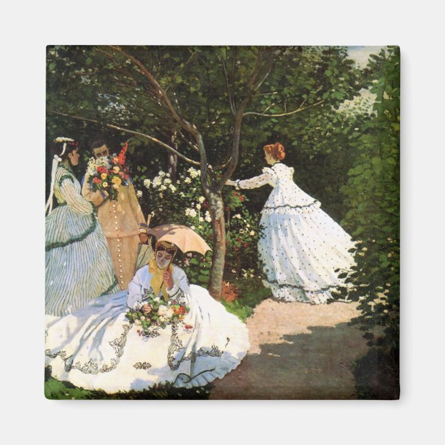 Aimant Monet Femmes dans l'aimant du jardin (Devant)