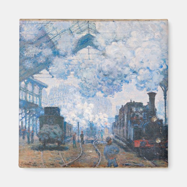 Aimant Monet - Gare Saint-Lazare, Arrivée du train (Devant)