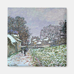Aimant Monet - Neige à Argenteuil 2, célèbre peinture