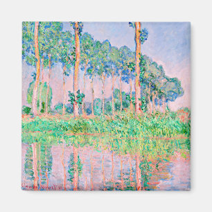 Aimant Monet - Poplars, effet rose