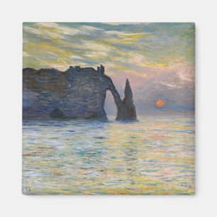 Aimant Monet - The Manneport, Cliff at Etretat, Sunset