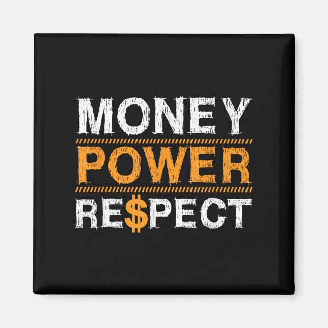 Aimant Money Wer Respect Rap Lover Entrepreneur Christmas (Devant)