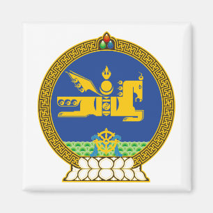 Aimant mongolie pays manteau armoiries symbole emblème dr
