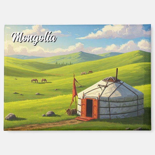 Aimant Mongolie Voyage de yourte (Recto)
