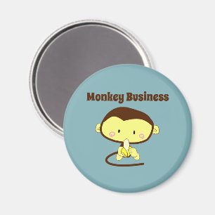 Aimant Monkey Business Drôle Cartoon Monkey Design
