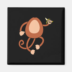 Aimant Monkey Holding Banana Costume Amusant facile Hallo