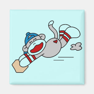 Aimant Monkey la plongée de base-ball dans les T-shirts