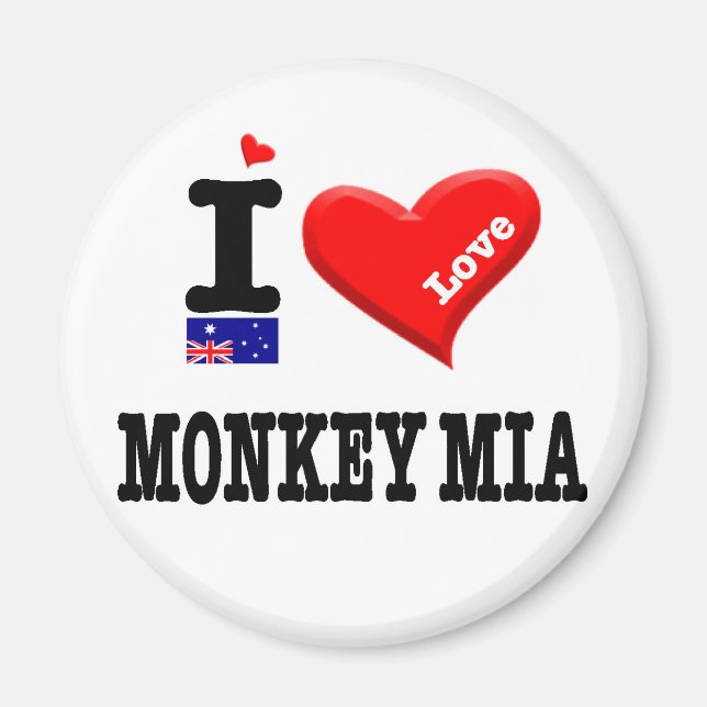 Aimant MONKEY MIA - I Love (Devant)
