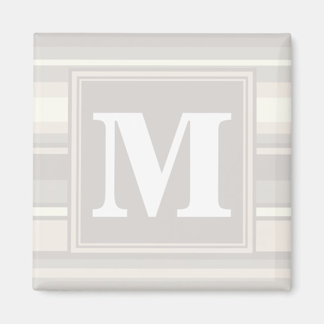 Aimant Monogram beige stripes (Devant)