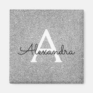Aimant Monogramme Anniversaire Pailleté et Scintillant Ar