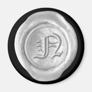 Aimant Monogramme de cire - Argent - Vieux Anglais