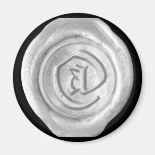 Aimant Monogramme de cire - Argent - Vieux Anglais