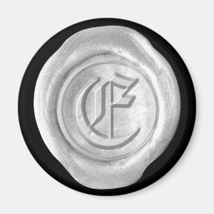 Aimant Monogramme de cire - Argent - Vieux Anglais