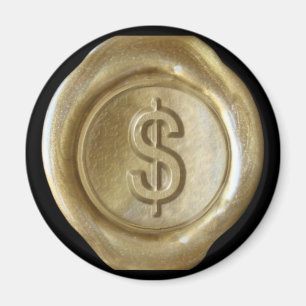 Aimant Monogramme de cire - Or - Style gras