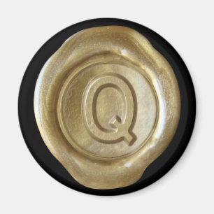 Aimant Monogramme de cire - Or - Style gras -