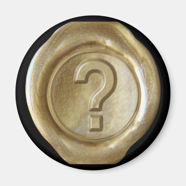 Aimant Monogramme de cire - Or - Style gras - (Devant)