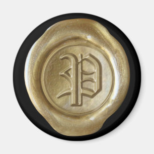 Aimant Monogramme de cire - Or - Vieux Anglais -
