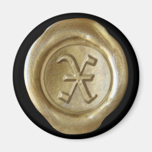 Aimant Monogramme de cire - Or - Vieux Anglais -