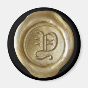 Aimant Monogramme de cire - Or - Vieux Anglais -